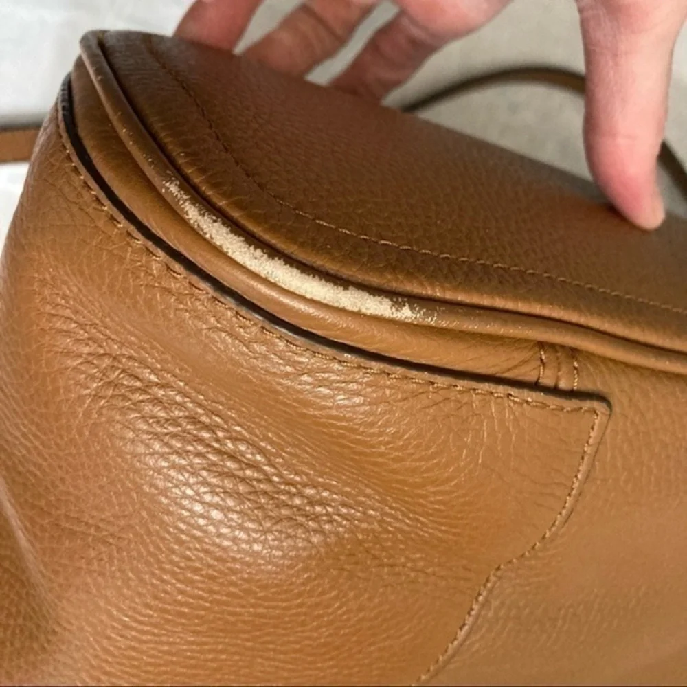 Michael kors brown leather Anita two way bag